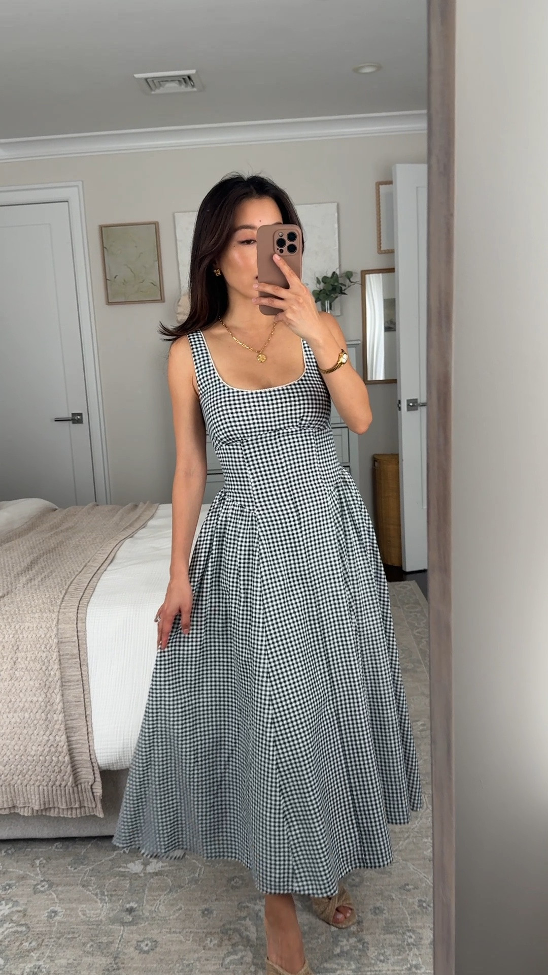 Code AFJEAN for extra 15% off. Trying on size XXs petite. The 100% cotton version also linked feels slightly lighter weight than this linen cotton version , both versions are lined. 

Wedges 5. 

Summer event dress , gingham linen , aberceombie sale

#LTKPetite #LTKSaleAlert