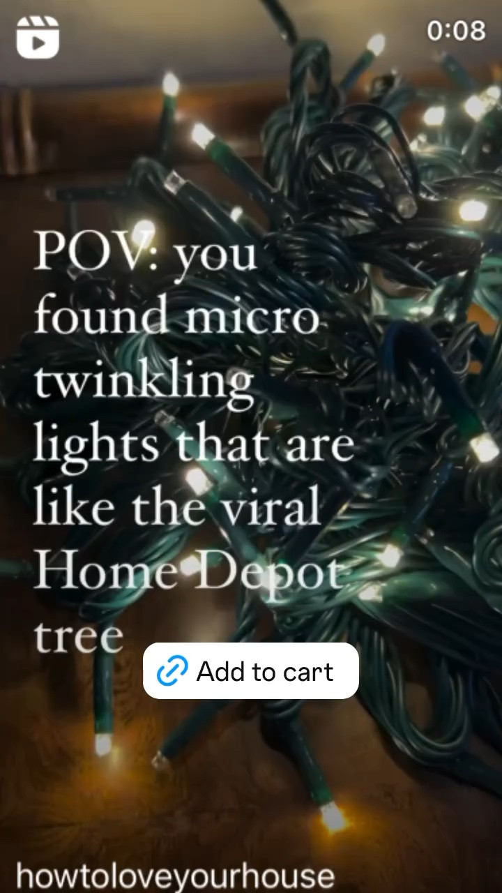 Those twinkling lights that have gone viral- I found them for real tree people. 

Use them on a tree or in garland and get that gorgeous twinkling effect. With a tone of settings, if you want solid or regular twinkling you can have that too. 

These are micro so they are tiny lights and the perfect warm, but not too warm color. 

Comment "shop" if you want the link or check out my stories. 

#holidayhavk #christmasloghts #holidaydecor #holidaydiy #targetfinds #ltkseasonal #homedecor #christmastree #christmasdecor

#LTKHoliday #LTKHome #LTKSeasonal