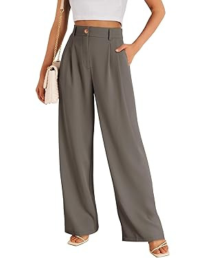 LILLUSORY Wide Leg Dress Pants Women's High Waisted Dressy Trousers | Amazon (US)