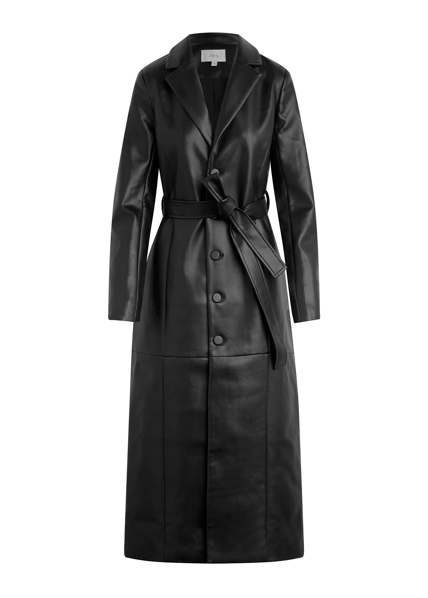 THE VEGAN LEATHER LONG COAT | JOES
