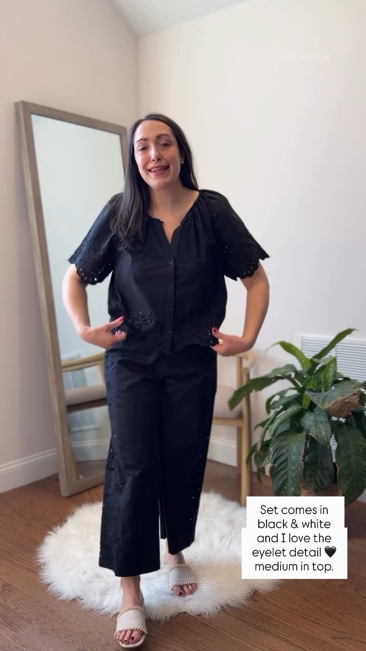 Set comes in black & white and I love the eyelet detail 🖤 medium in top. @target @targetstyle