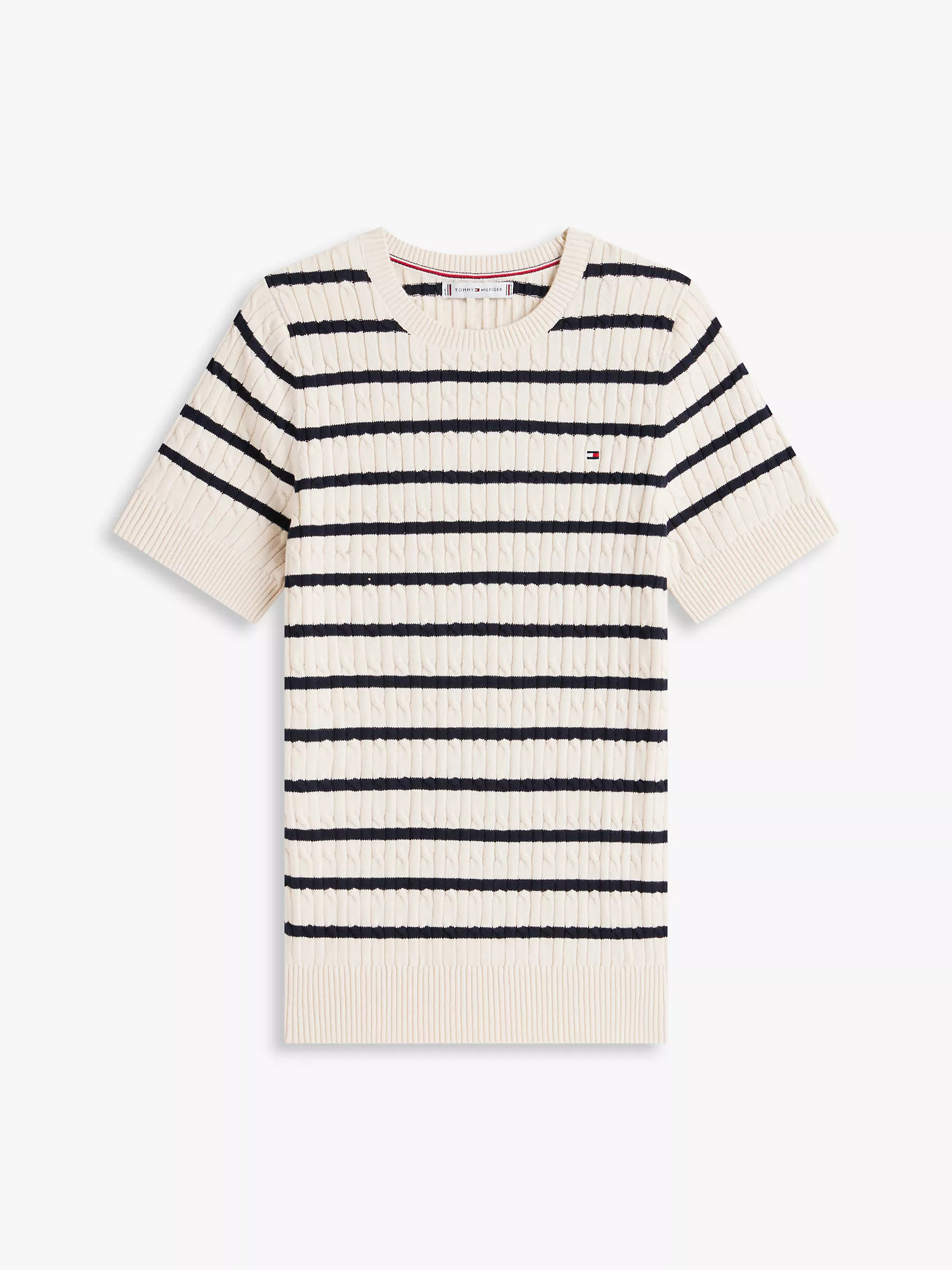 Short-Sleeve Cable Knit Sweater | Tommy Hilfiger | Tommy Hilfiger (US)