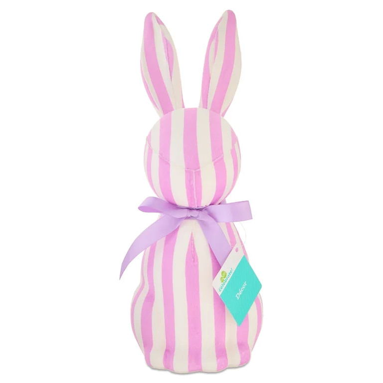Striped Bunny Tabletop Decoration, Purple and White, 16", Easter by Way To Celebrate | Walmart (US)