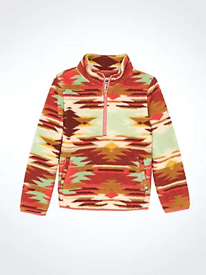 Girl's Southwest Quarter-Zip Sherpa Pullover | Wrangler