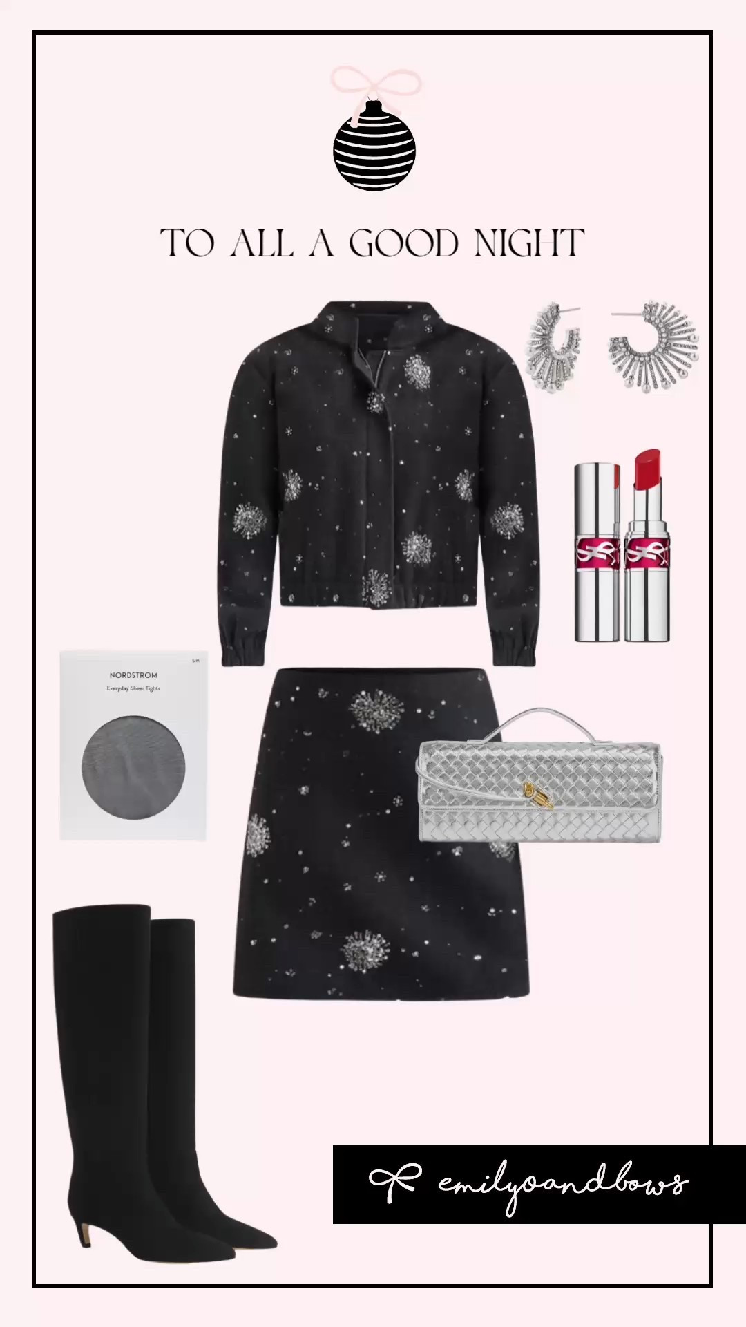 Dressy holiday look! Perfect for New Year’s Eve or Christmas! 🪩