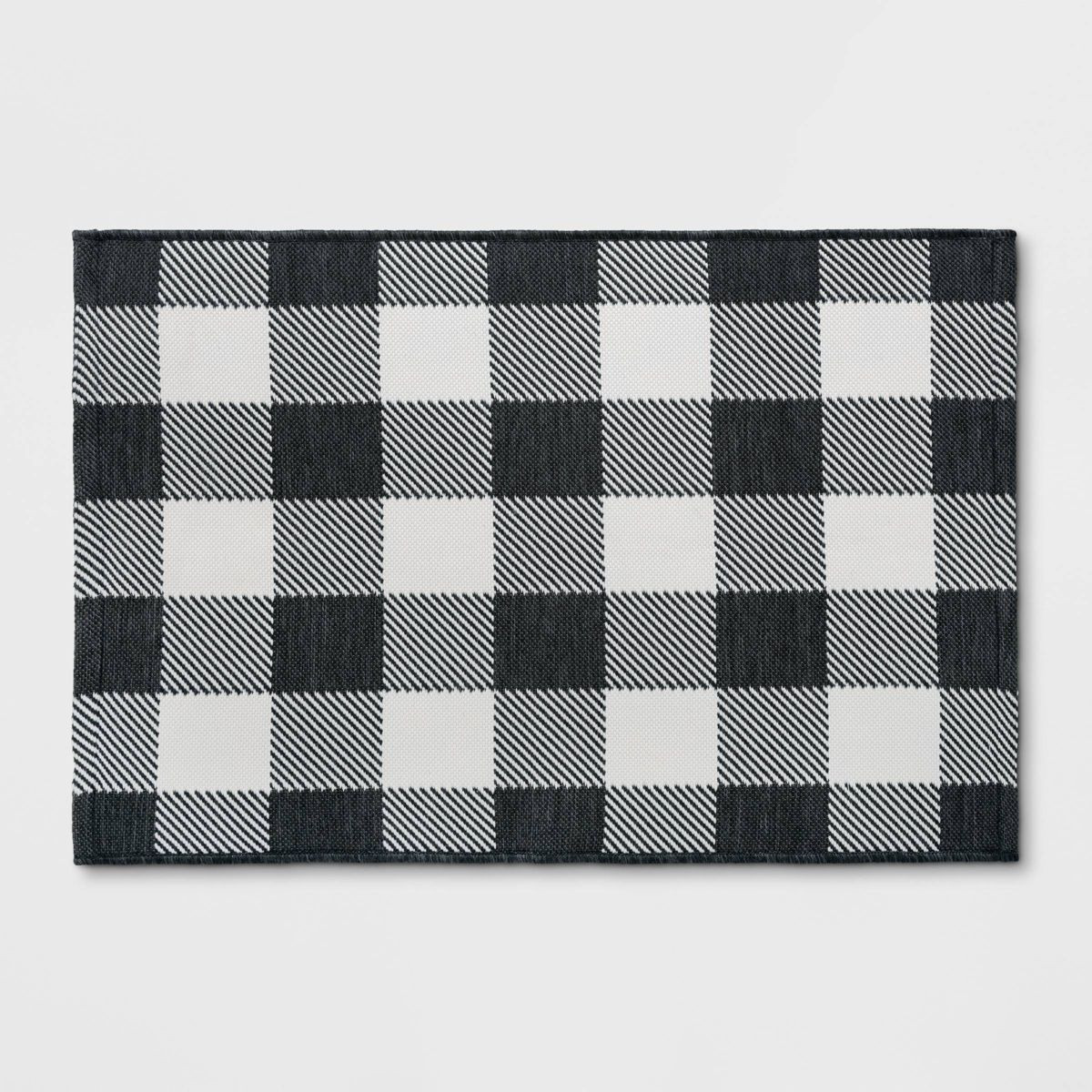 2'x3' Indoor/Outdoor Reversible Scatter Rug Black/White - Threshold™ | Target