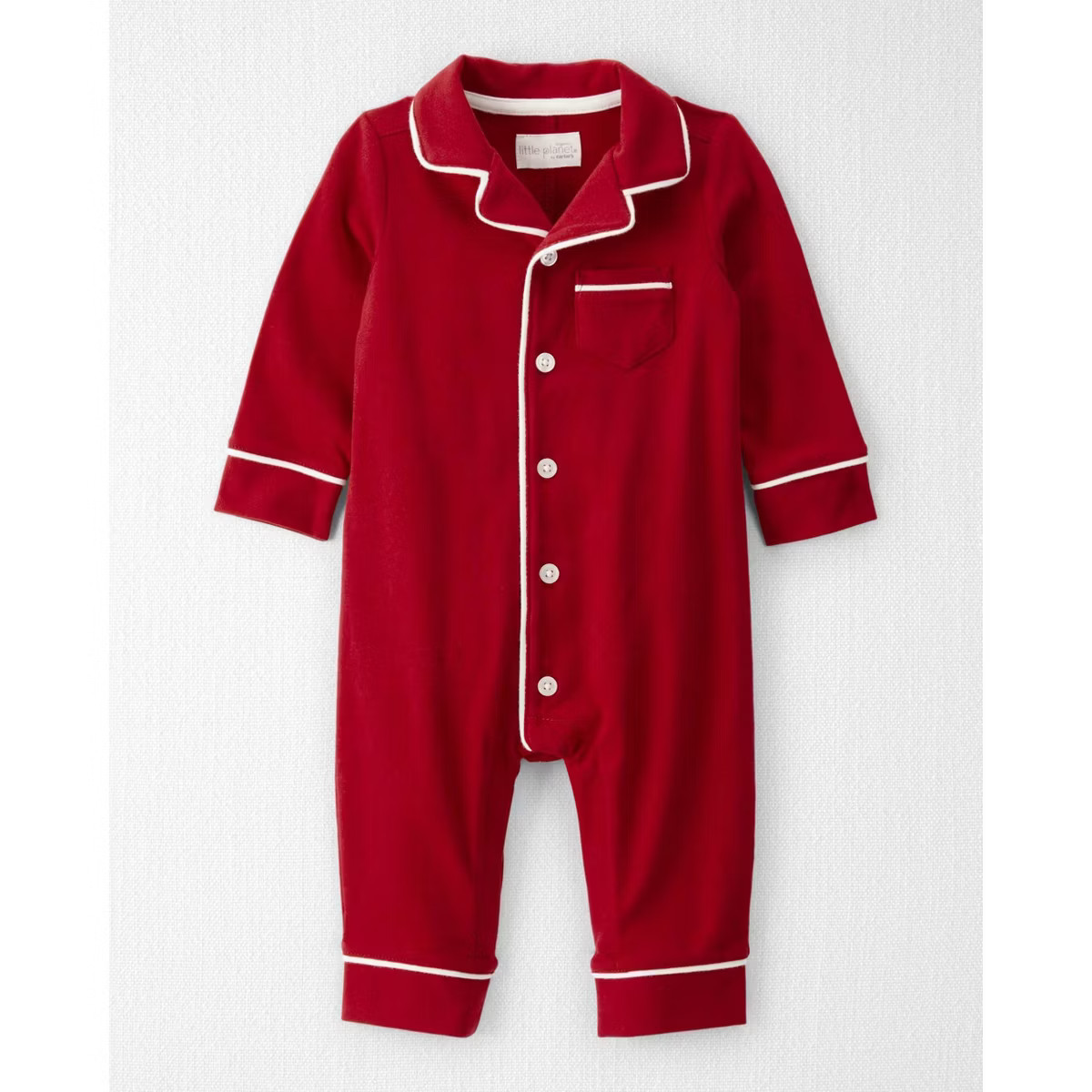 Little Planet By Carter's Organic Baby Pajama Jumpsuit - Red | Target