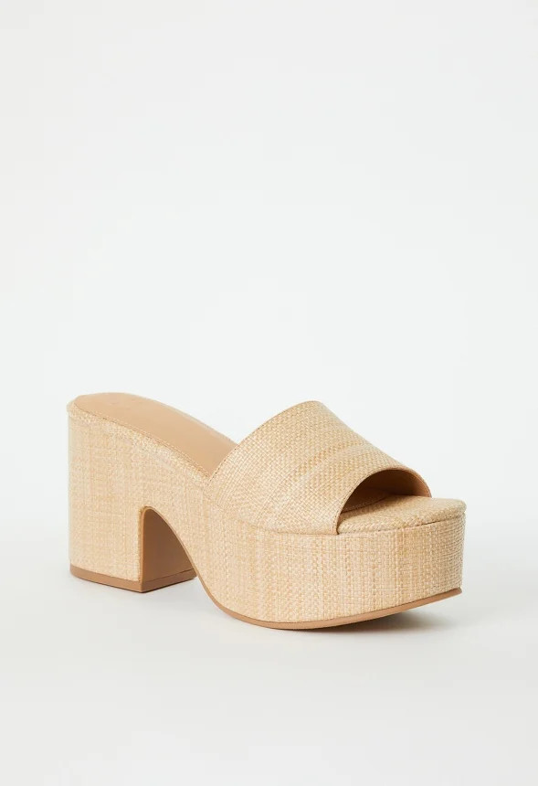 Esmie Block Heeled Platform Sandal | JustFab