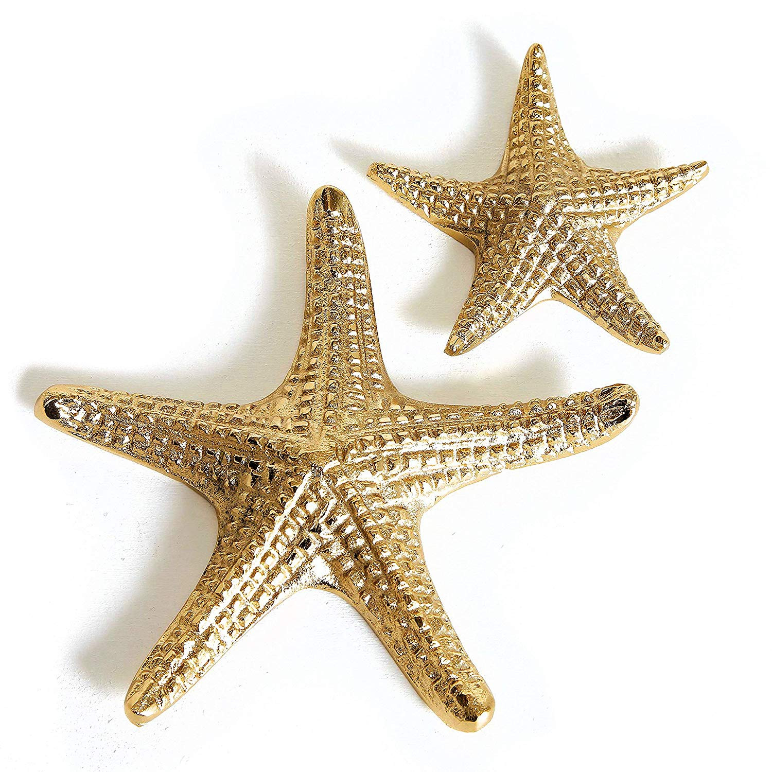 Cape Cod Golden Star Fish, Set of 2, Hand Cast Aluminum, Table Top Art, Paperweights, Sculptural ... | Walmart (US)