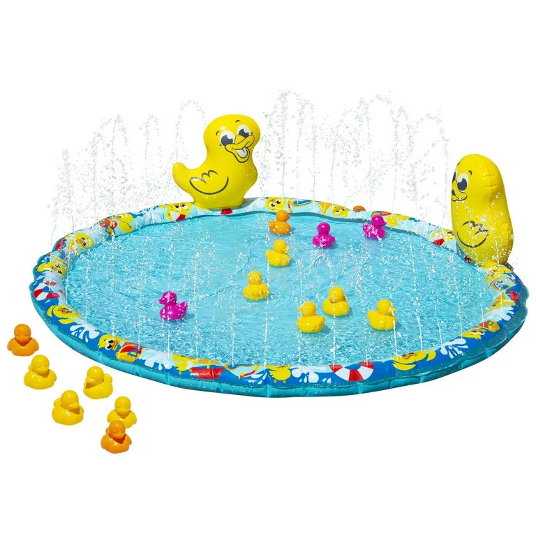 Banzai Jr. Duck Duck Splash 48" Outdoor Summer Water Play Mat, Ages 18 Months + | Walmart (US)