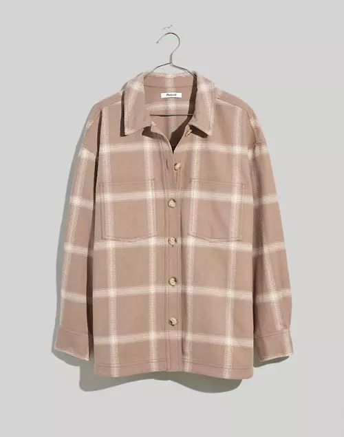 Flannel Kentwood Oversized Shirt-Jacket in Windowpane | Madewell