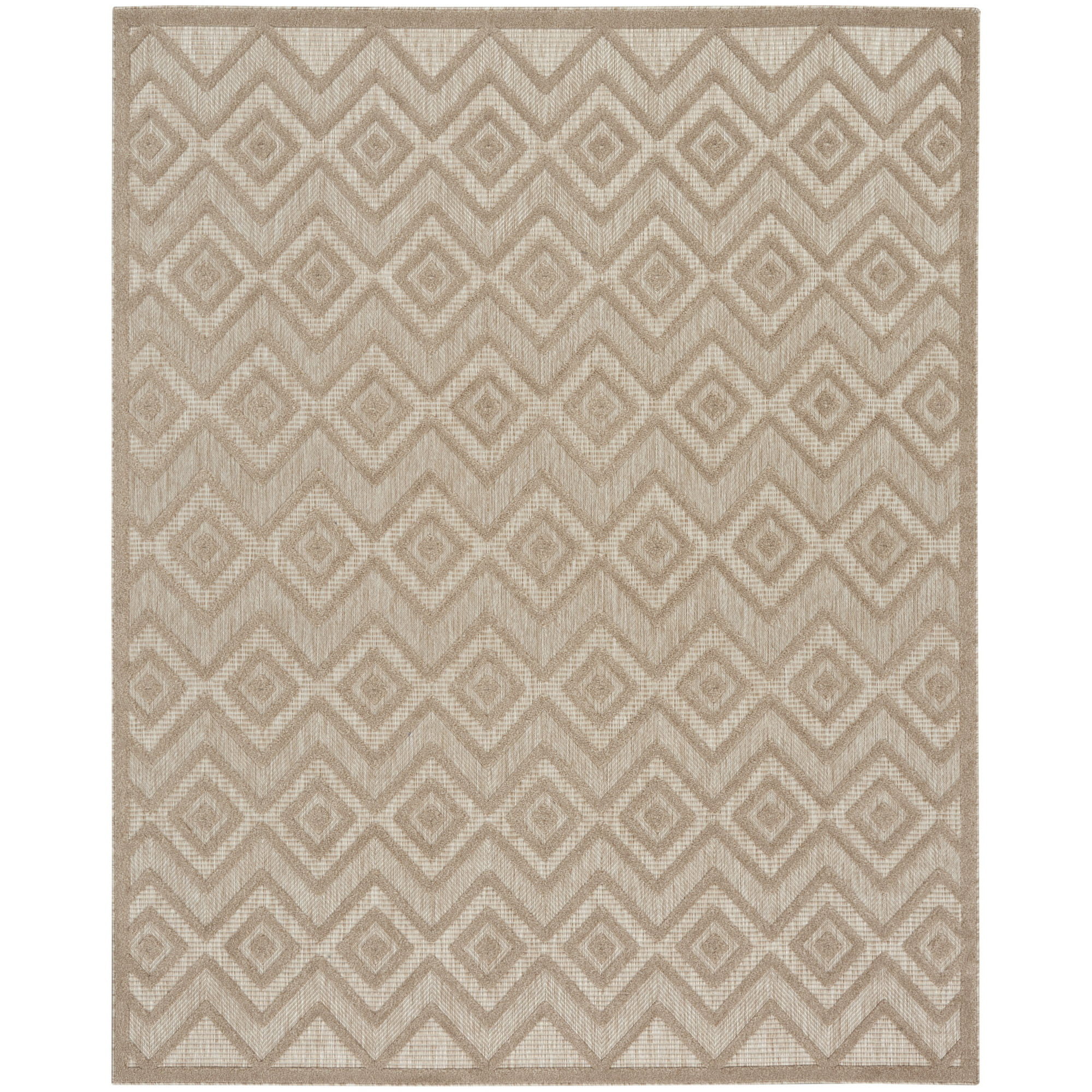 Nourison Versatile Indoor/Outdoor Natural Beige 9' x 12' Area Rug, (9x12) - Walmart.com | Walmart (US)