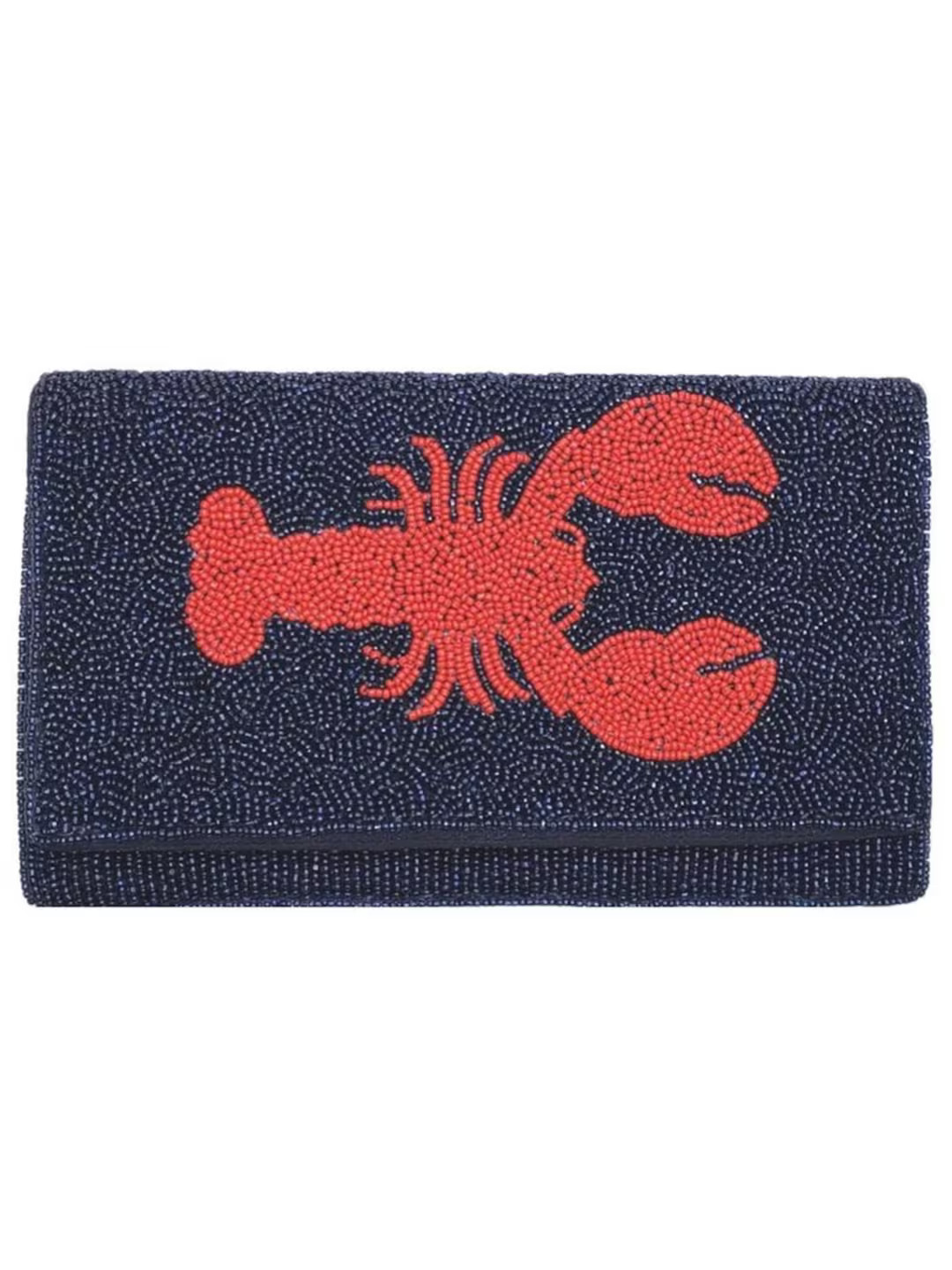 Summer Clutch, Summer Accessories, Purses, Navy and Red Lobster Clutch, Beaded Lobster Clutch - E... | Etsy (US)
