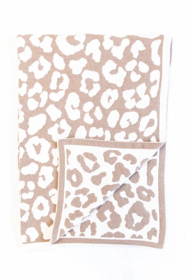 Keep You Warm Blanket Beige Leopard Print DOORBUSTER | The Pink Lily Boutique