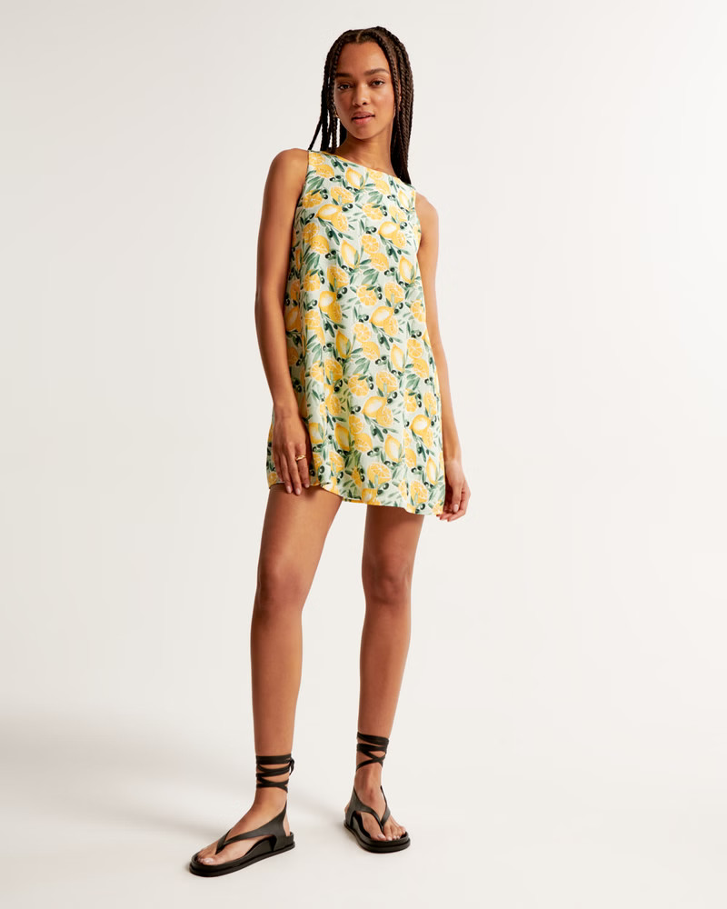 Women's Open-Back Trapeze Mini Dress | Women's Dresses & Jumpsuits | Abercrombie.com | Abercrombie & Fitch (US)