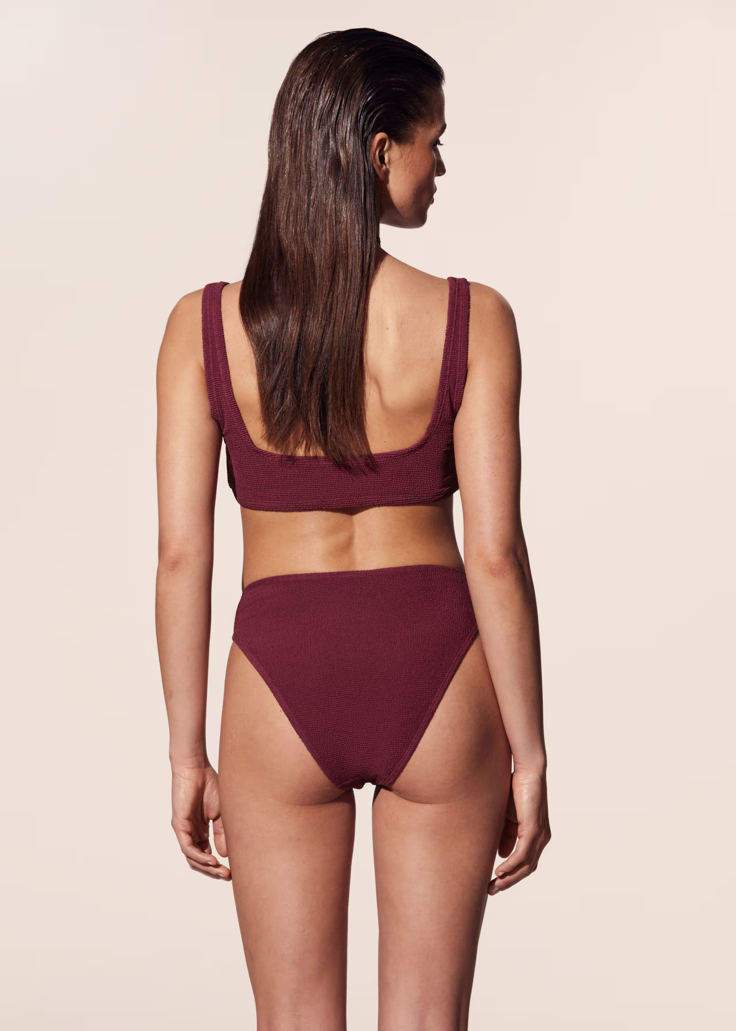 Textured High-Waist Bikini Briefs - Dark Red - & Other Stories GB | & Other Stories UK