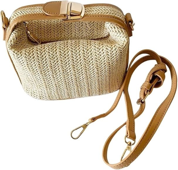 MZPOZB Large Straw Bags Summer Beach Bag Weave Straw Women Handbags Small Crossbody Bag For Women... | Amazon (UK)