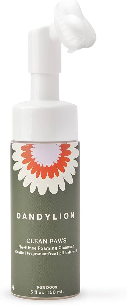 Dandylion Clean Paws | No-Rinse Foaming Cleanser | Gentle, Fragrance-Free, and pH Balanced to Pro... | Amazon (US)