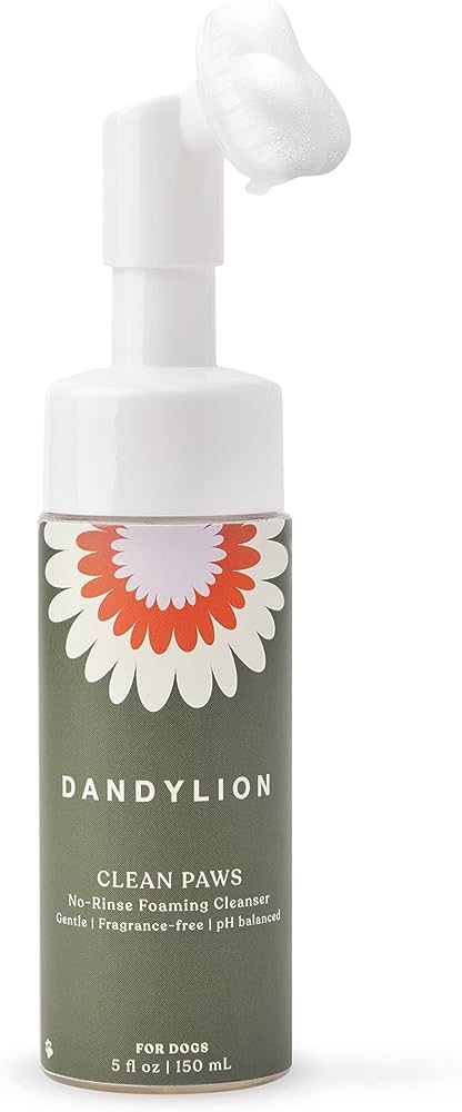 Dandylion Clean Paws | No-Rinse Foaming Cleanser | Gentle, Fragrance-Free, and pH Balanced to Pro... | Amazon (US)