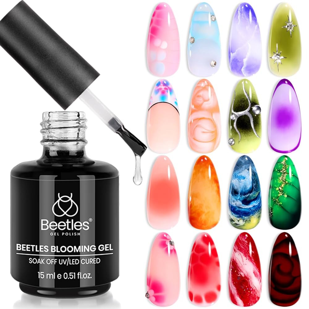 Beetles Blooming Gel 15ml Clear Uv Led Blossom Gel Polish for Spreading Effect Marble Natural Sto... | Amazon (US)