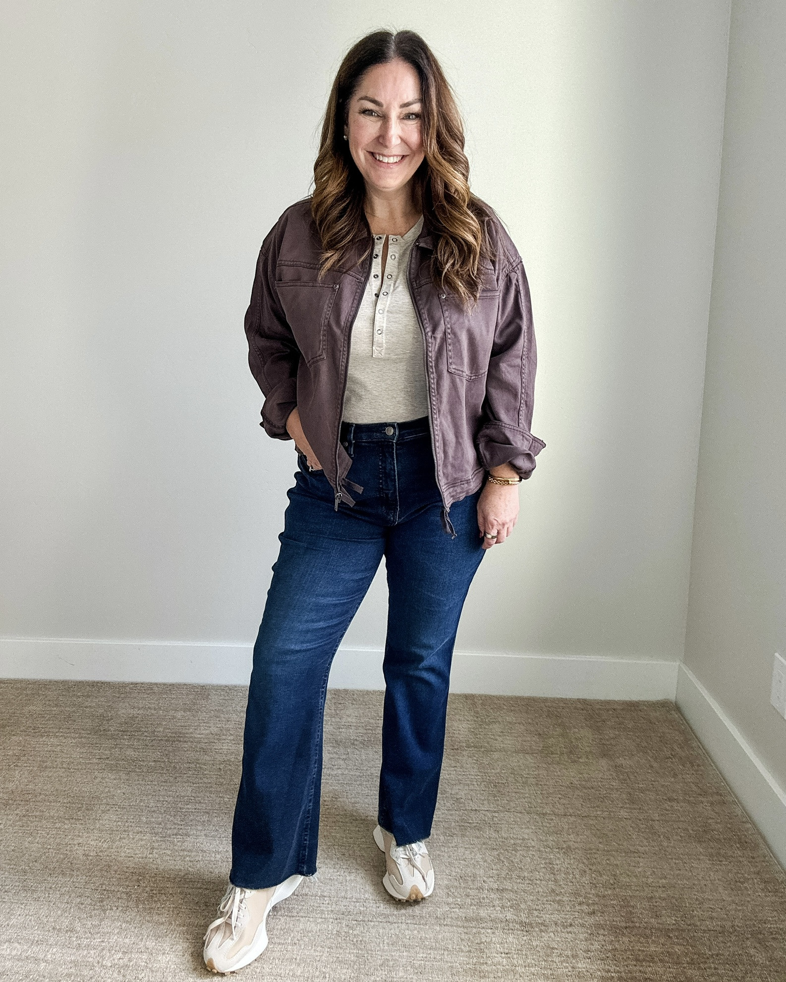 Everyday Casual Fall outfit with utility jacket from Evereve Wearing Henley tts, L // Jeans tts, 14 // Sneakers size up ½ // Jacket tts, L

#everevepartner #EvereveStyle #fallfashion #midsizeworkwear #falloutfit 

 

#LTKSeasonal #LTKOver40 #LTKMidsize
