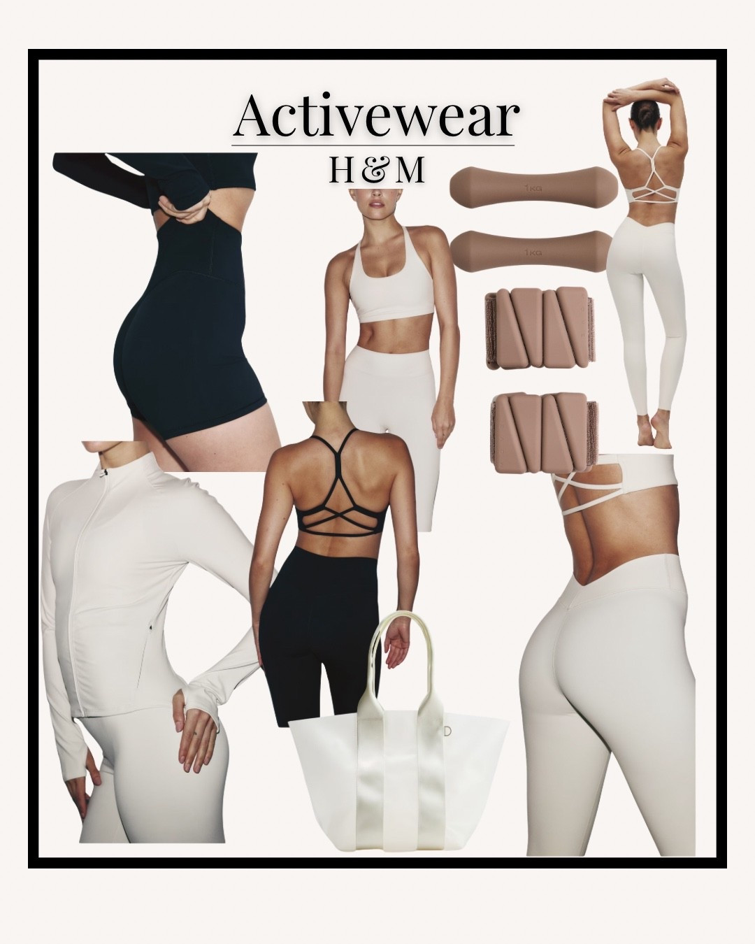 H&M new arrivals, H&M sport, activewear, gym outfit, workout outfit, white leggings, beige leggings, black leggings 

#LTKActive #LTKSeasonal