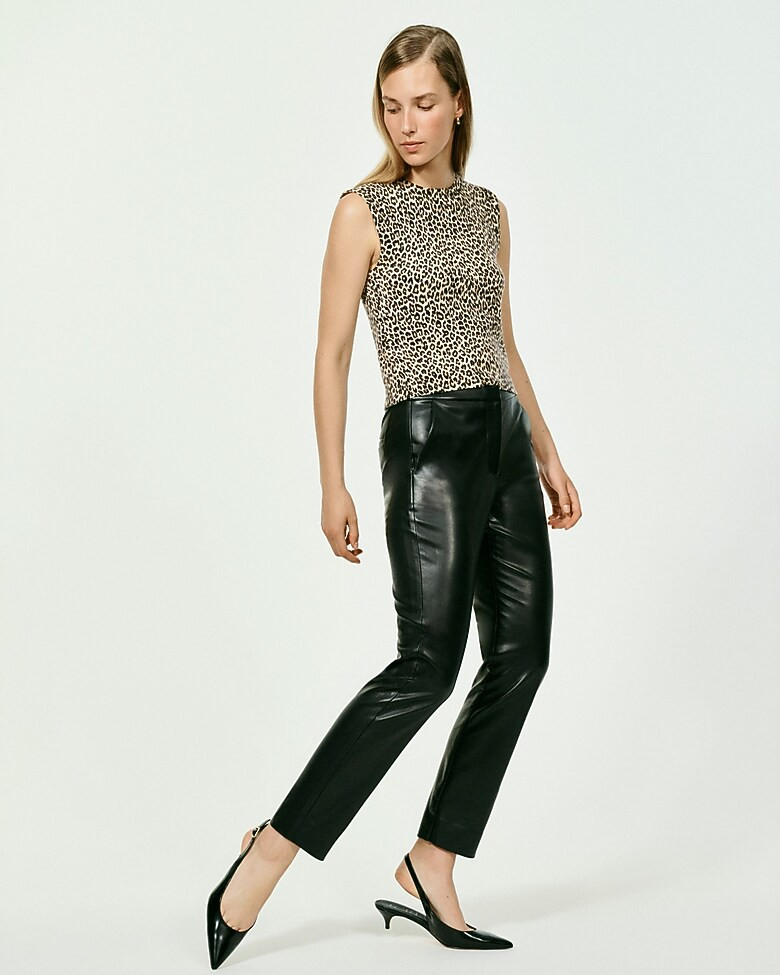Kate straight-leg pant in faux leather | J. Crew US