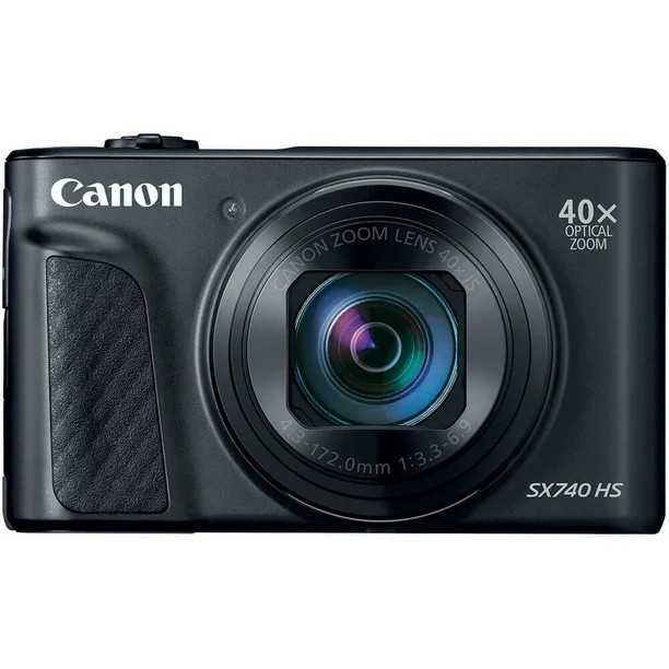 Canon PowerShot SX740 HS 4x 20.3 Megapixel CMOS Digital Camera, New, Black - (International Versi... | Walmart (US)