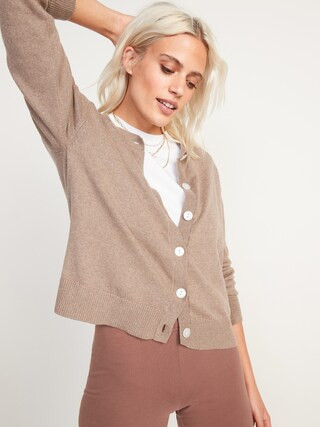 Crew-Neck Cardigan Sweater for Women | Old Navy (US)