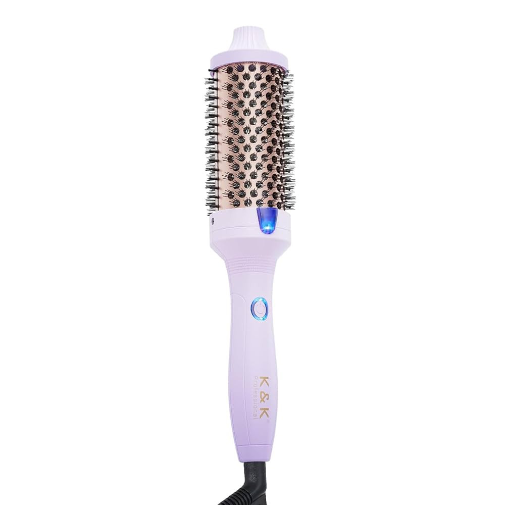 K&K 1.77 Inch Ceramic Tourmaline Ionic Heated Round Brush Curling Brush Creates Blowout Look -Cre... | Amazon (US)