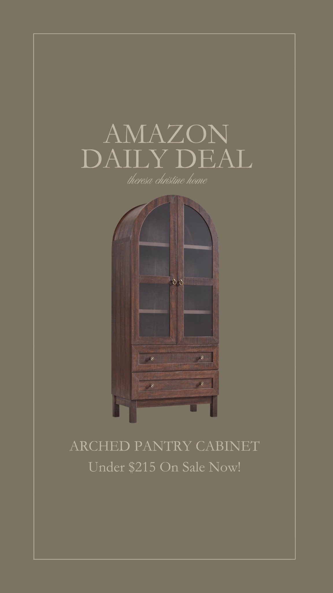 Amazon daily deal! 🤎 Loving this arched pantry cabinet from Amazon home 

#LTKSaleAlert #LTKHome