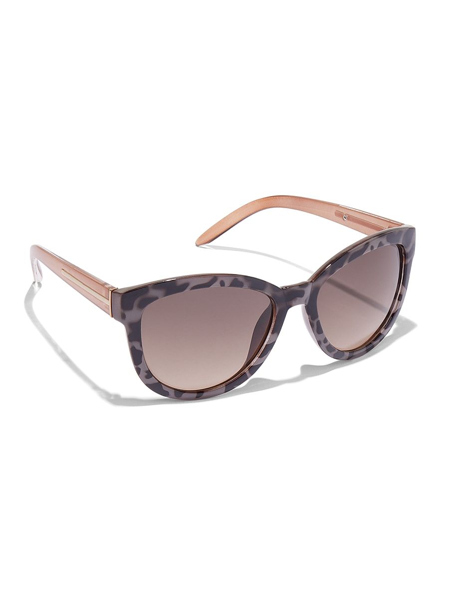 NY & Co Women's Gray Tortoise Sunglasses Grey | New York & Company