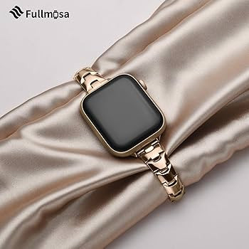 Fullmosa Slim Metal Band Compatible with Apple Watch Band 42mm 41mm 40mm 38mm,Dressy Stainless St... | Amazon (US)