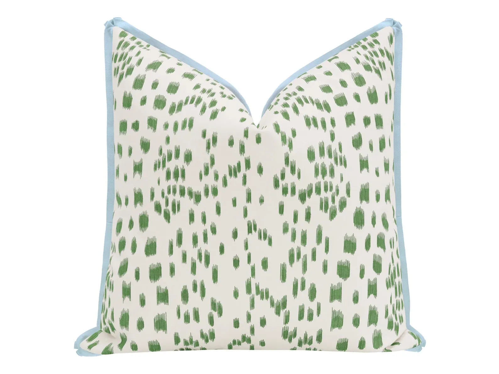 Brunschwig & Fils Les Touches // Green With Butterfly Flange | Flamestitch | Flange Pillow | Gree... | Etsy (US)