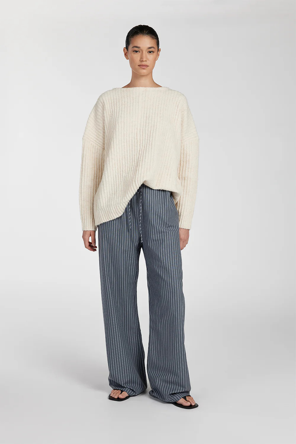 MASON SLATE STRIPE DRAWSTRING PANT | DISSH