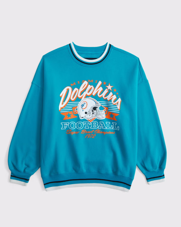 Women's Miami Dolphins  Sunday Crew | Women's Tops | Abercrombie.com | Abercrombie & Fitch (US)