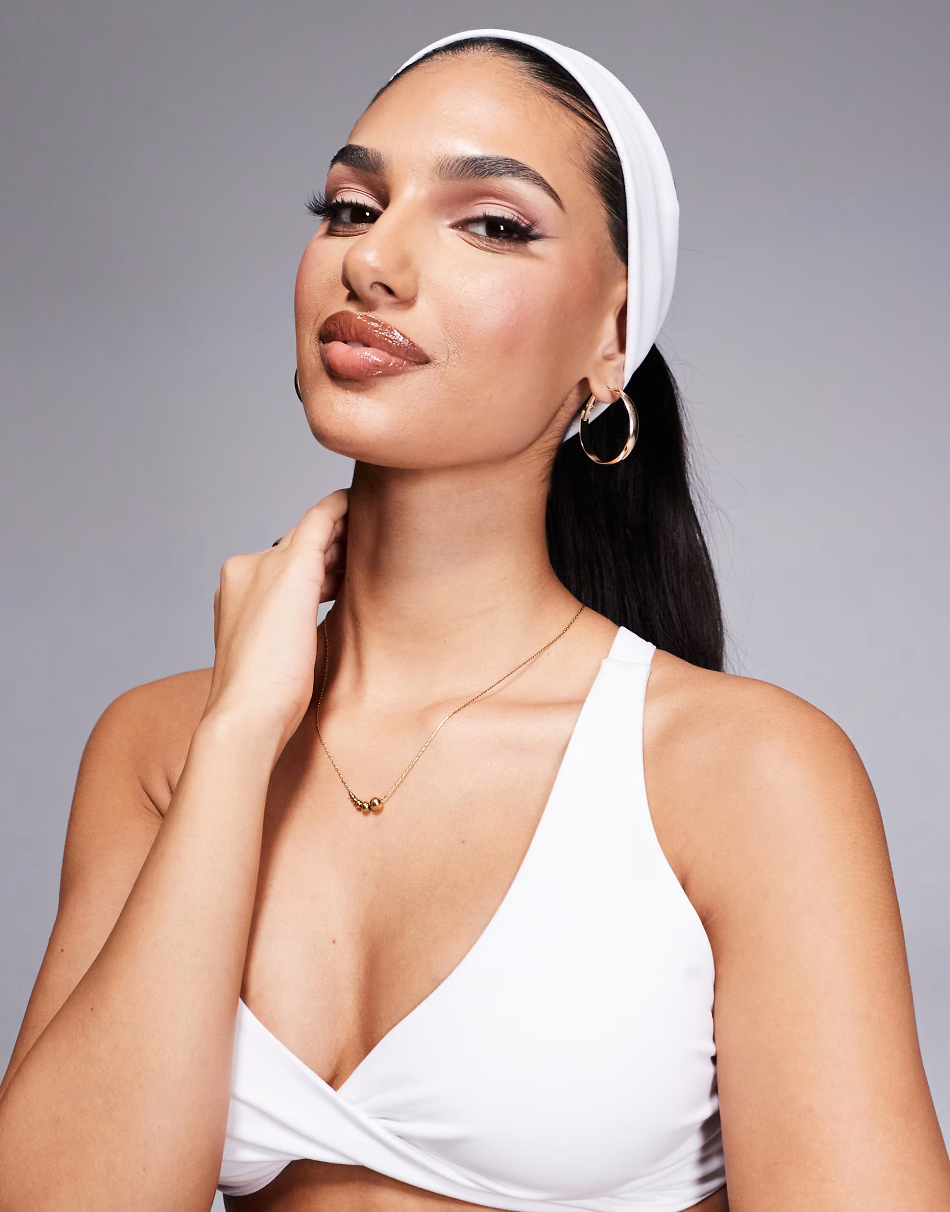 4505 Icon soft touch yoga wide headband in white | ASOS (Global)