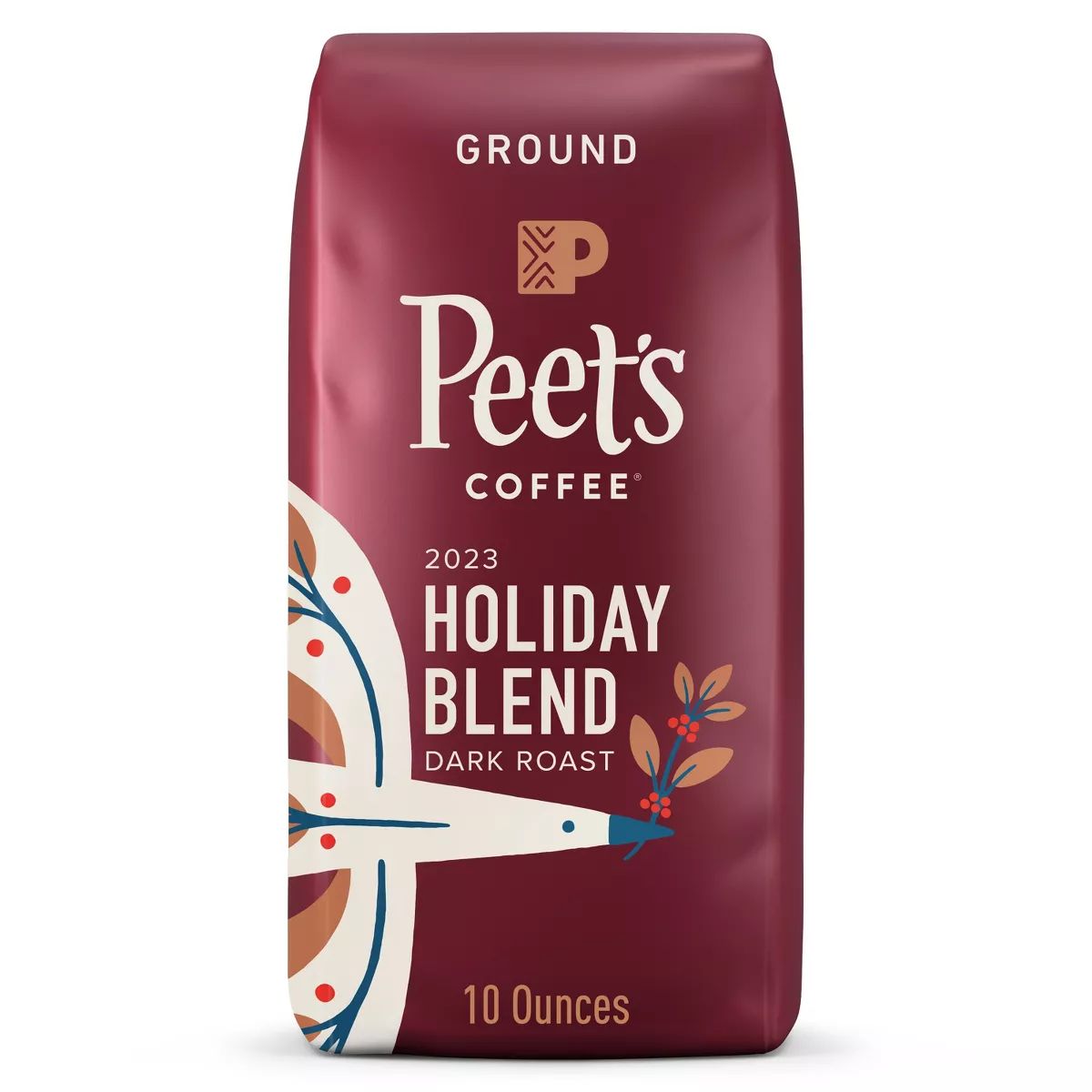 Peet's Dark Roast Holiday Blend Ground Coffee - 10oz | Target