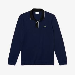 Lacoste Men's Regular Fit Cotton Piqué Polo Shirt : Navy Blue / White / Black | Lacoste (CA)