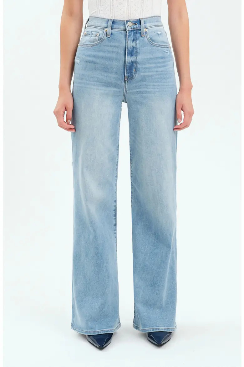 DAZE Farout Wide Leg Jeans in Blooming Vintage at Nordstrom, Size 26 | Nordstrom