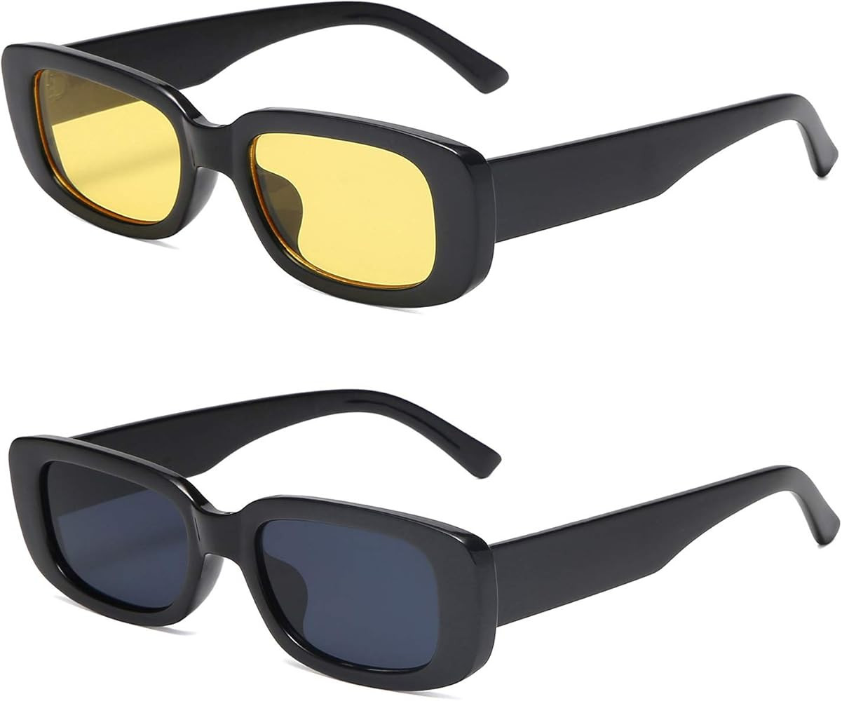 VANLINKER Polarized Rectangle Retro Vintage 90s Sunglasses For Women Rectangular Chunky Glasses E... | Amazon (US)