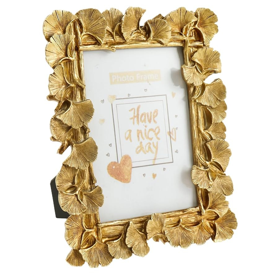 OWTWCNL Vintage Gold Picture Frame 4x6 Inch, Ornate Gold Ginkgo Leaf Photo Frame, Gold Leaf Pictu... | Amazon (CA)