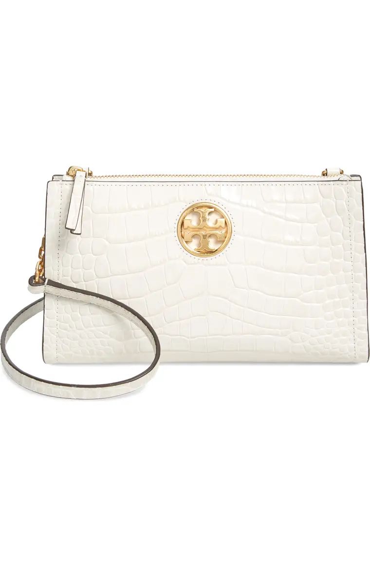 Carson Croc Embossed Leather Crossbody Bag | Nordstrom