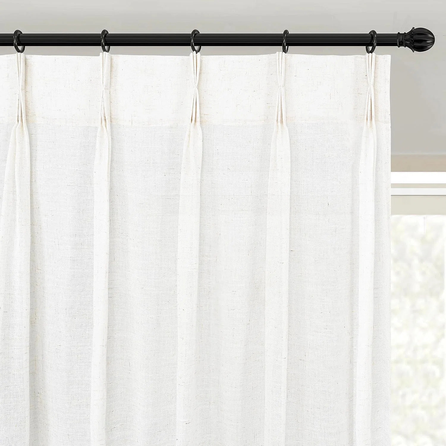 Gracie Oaks Couto Linen Blend Sheer Curtain Pair | Wayfair | Wayfair North America