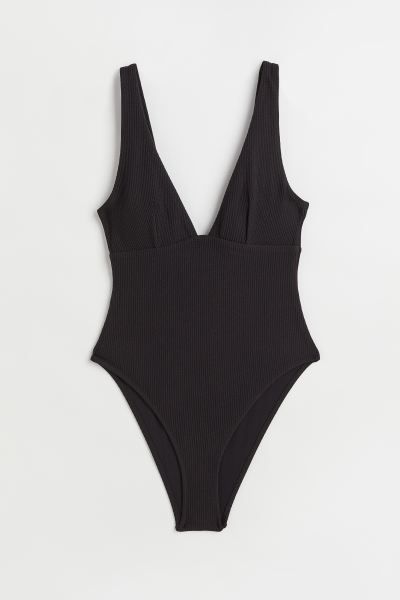 High Leg Ribbed Swimsuit | H&M (US)