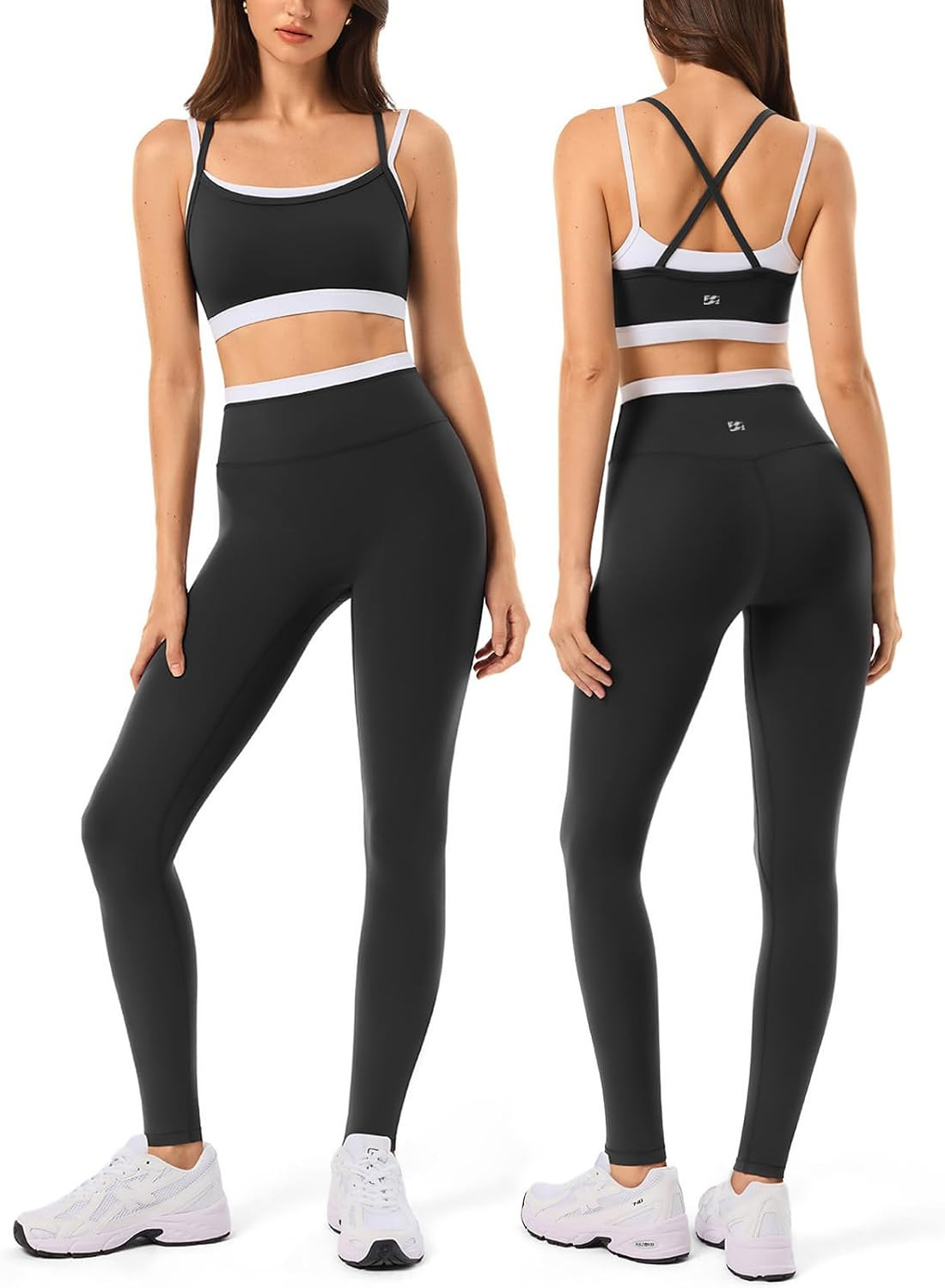 2 Pieces Workout Sets for Women Athletic Pilates Outfits Activewear | Amazon (US)