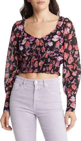 Serena Smocked Floral Blouse | Nordstrom