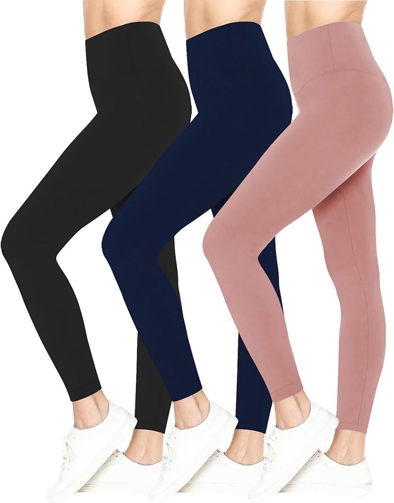 High Waisted Leggings for Women Ultra Soft Opaque Yoga Pants，Buttery Soft Casual Yoga Leggings | Amazon (US)