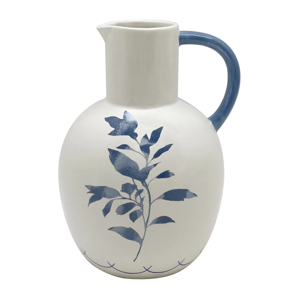 Floral Leaves Round Decorative Vase Table Decor | Kohl's