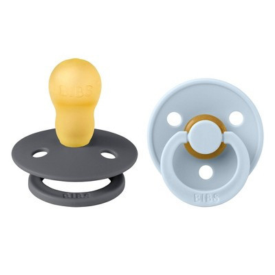 Bibs Colour Pacifier 18 Months+ - Iron/Baby Blue - 2pk | Target